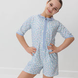 floral/seersucker romper