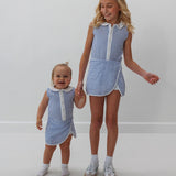seersucker stripe court dress