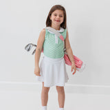 white twirly skort