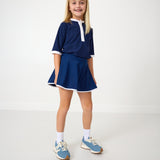 navy twirly skort