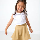 khaki twirly skort