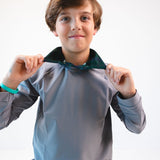 gray pullover