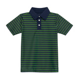 navy/dark green qb stripe polo shirt