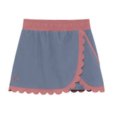 slate/dusty pink scalloped skort