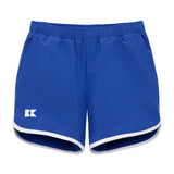 royal blue retro super short with white piping