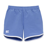 sky blue retro super short with white piping