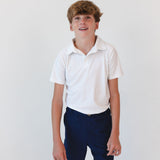 white polo shirt