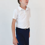 white polo shirt