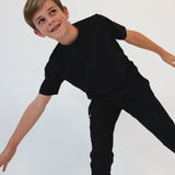 black warm-up jogger