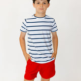 navy and white stripe practice shirt