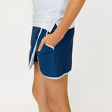 navy power skort