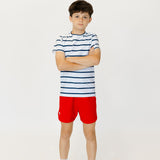 navy and white stripe practice shirt