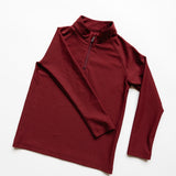 maroon half-zip