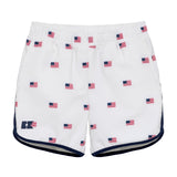 old glory retro super short with navy piping