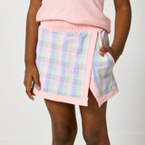 spring gingham retro power skort