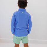 sky blue half-zip