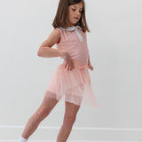 girls pink pleated skort