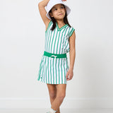 kelly green stripe power play tank