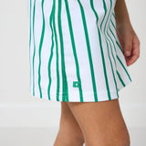 kelly green stripe power play skort