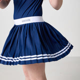 the girls league navy skort