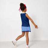 red white and gingham retro power skort