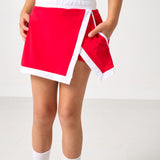 red/white retro power skort