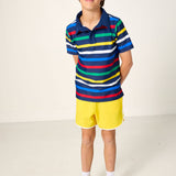 yellow retro super short with white piping