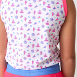 tutu print muscle tank