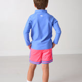 sky blue half-zip