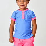 sky blue/neon pink blade shirt