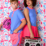 neon pink basketball short