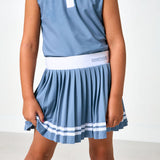 slate pleated skort
