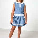slate pleated skort