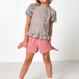 fall floral ruffle tee