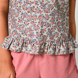fall floral ruffle tee