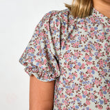 fall floral ruffle tee