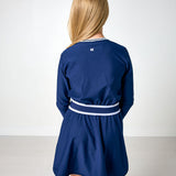 navy long sleeve dress