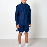 navy half-zip