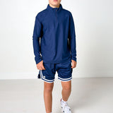 navy half-zip