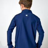 navy half-zip