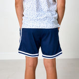 navy basketball short