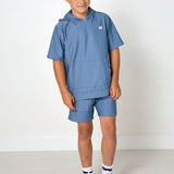 slate short sleeve hoodie