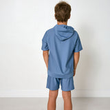 slate short sleeve hoodie