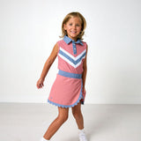 dusty pink/slate scalloped skort