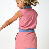 dusty pink/slate cheer top