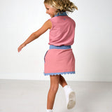 dusty pink/slate scalloped skort