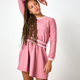 dusty pink long sleeve dress