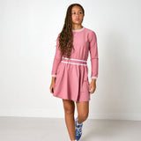 dusty pink long sleeve dress