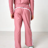 girls dusty pink wide leg sweatpant