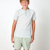 sage/white thin stripe blade shirt